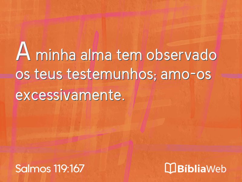 Salmos 119:167 em imagem para compartilhar