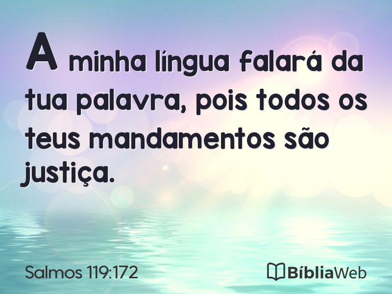 Salmos 119:172 em imagem para compartilhar