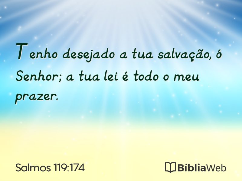 Salmos 119:174 em imagem para compartilhar