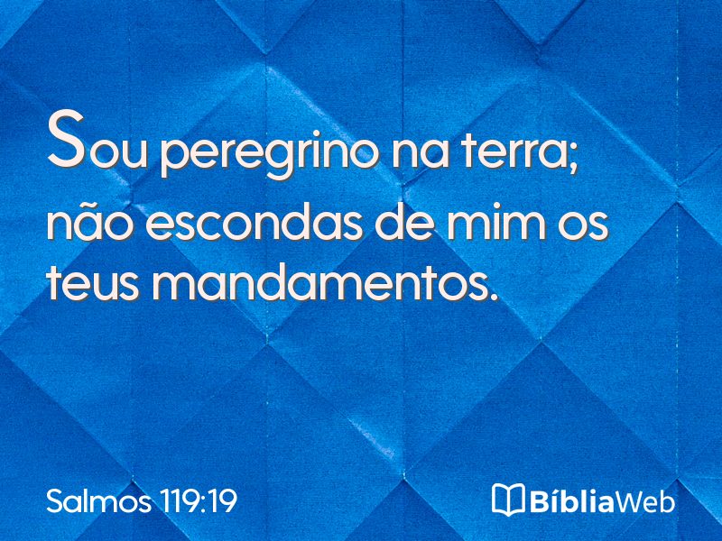 Salmos 119:19 em imagem para compartilhar