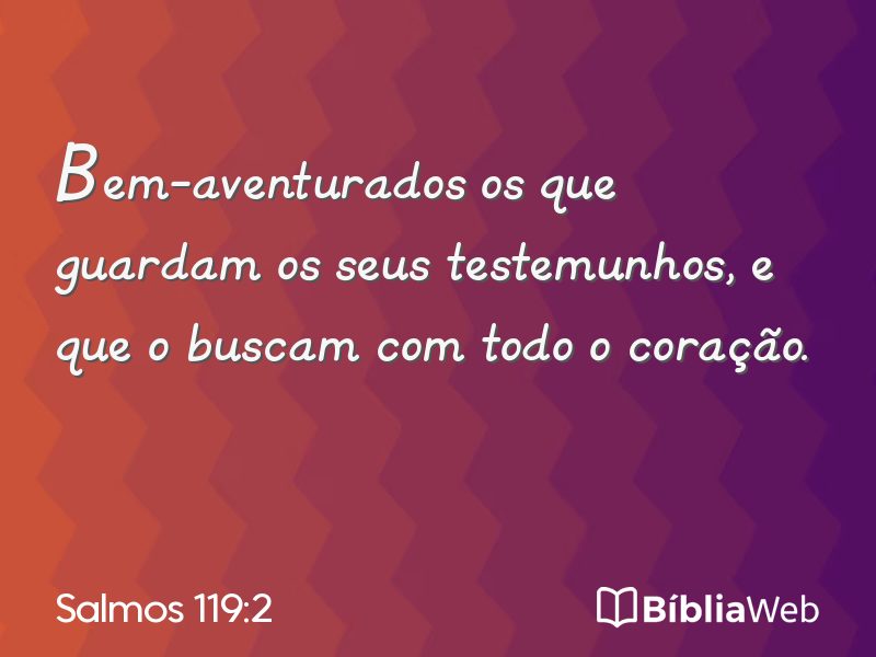 Salmos 119:2 em imagem para compartilhar