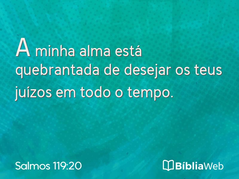 Salmos 119:20 em imagem para compartilhar