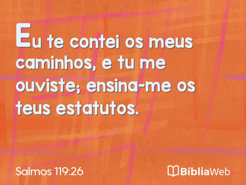 Salmos 119:26 em imagem para compartilhar