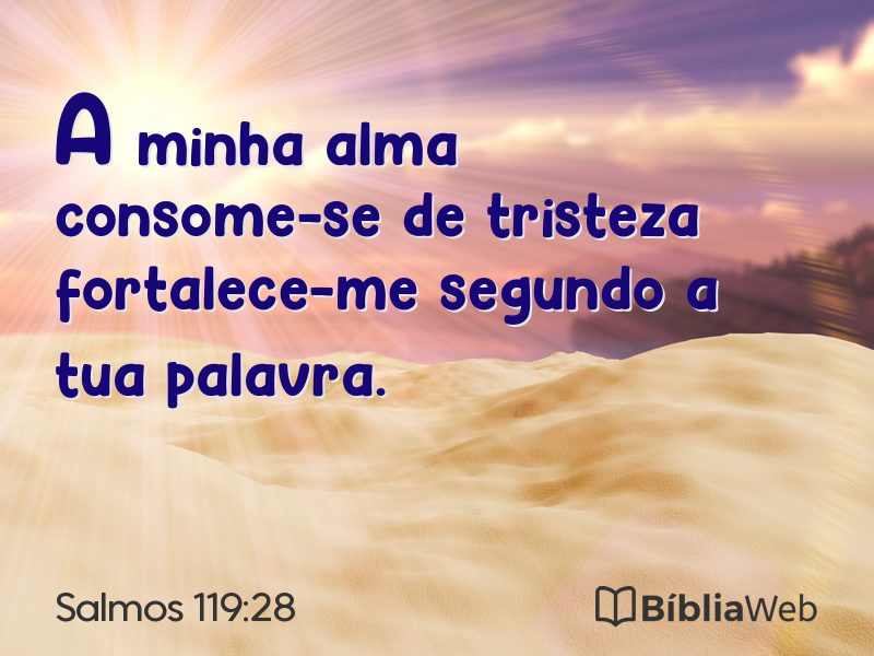 Salmos 119:28 em imagem para compartilhar