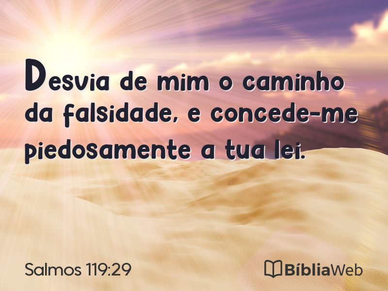 Salmos 119:29 em imagem para compartilhar