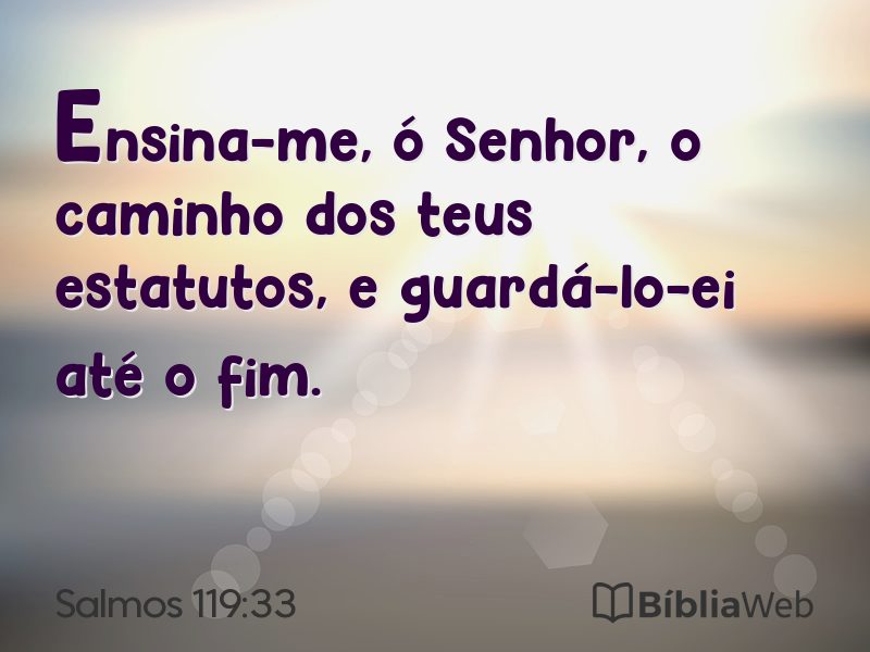 Salmos 119:33 em imagem para compartilhar