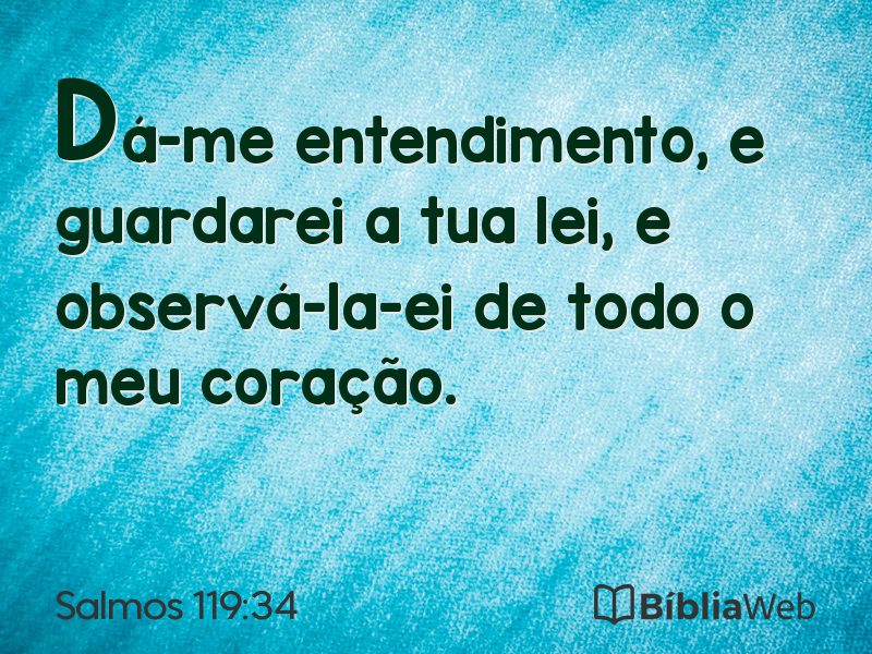 Salmos 119:34 em imagem para compartilhar