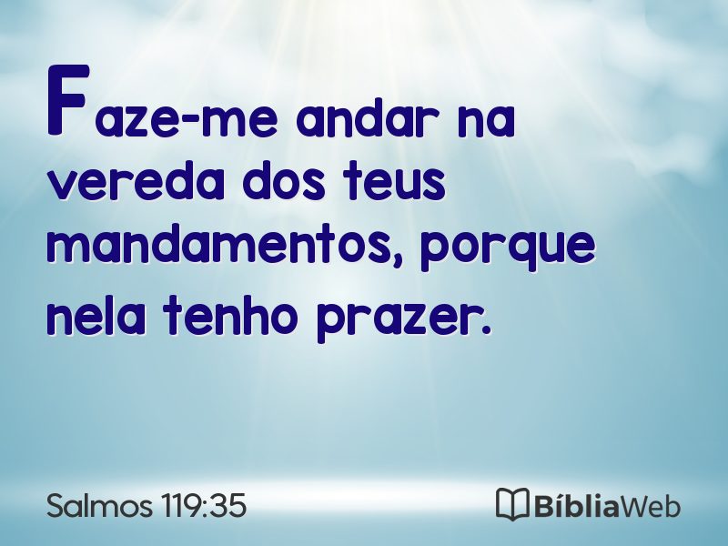 Salmos 119:35 em imagem para compartilhar