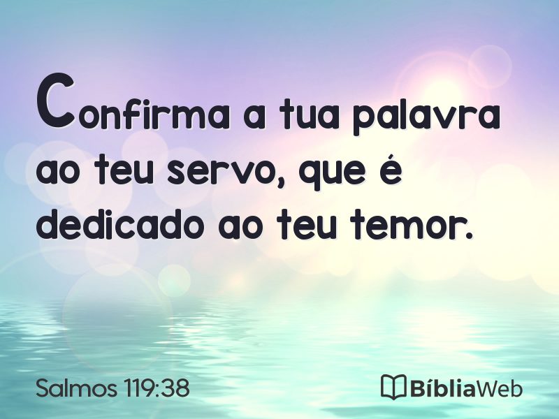 Salmos 119:38 em imagem para compartilhar