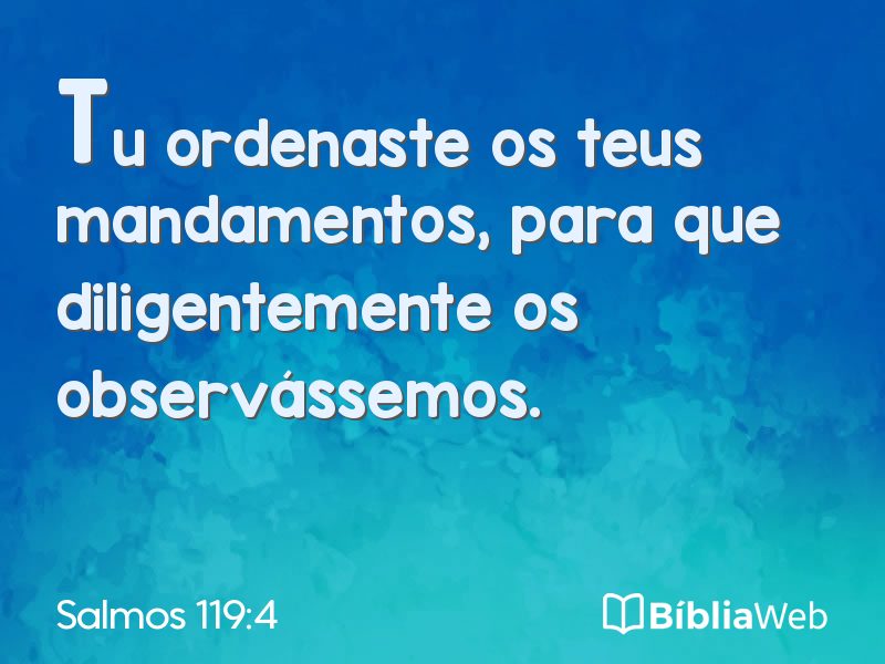 Salmos 119:4 em imagem para compartilhar