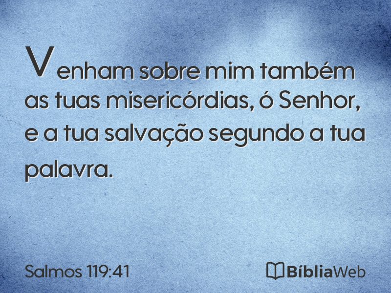 Salmos 119:41 em imagem para compartilhar