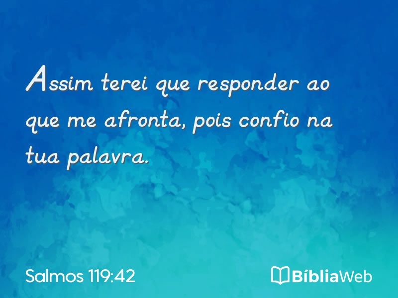 Salmos 119:42 em imagem para compartilhar
