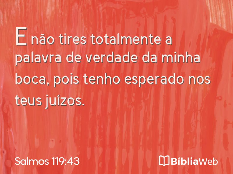 Salmos 119:43 em imagem para compartilhar