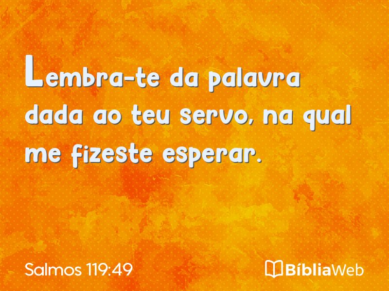Salmos 119:49 em imagem para compartilhar