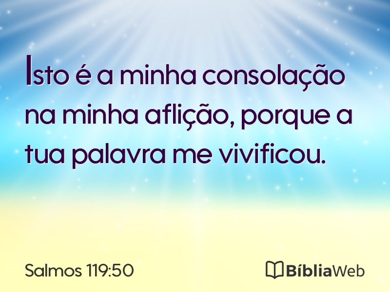 Salmos 119:50 em imagem para compartilhar