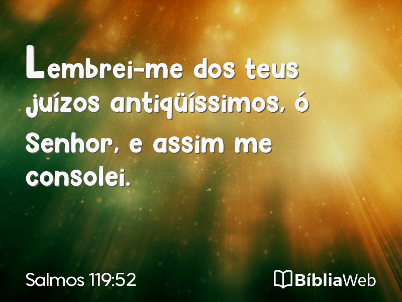 Salmos 119:52 em imagem para compartilhar