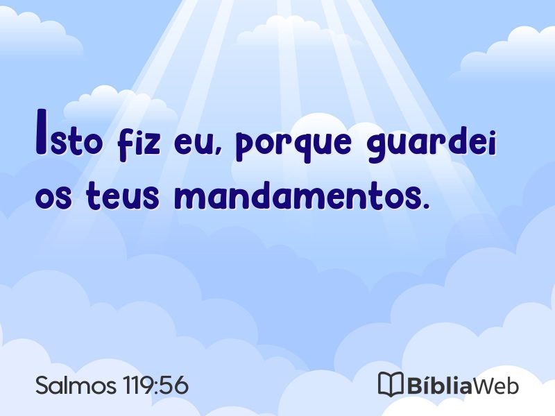 Salmos 119:56 em imagem para compartilhar