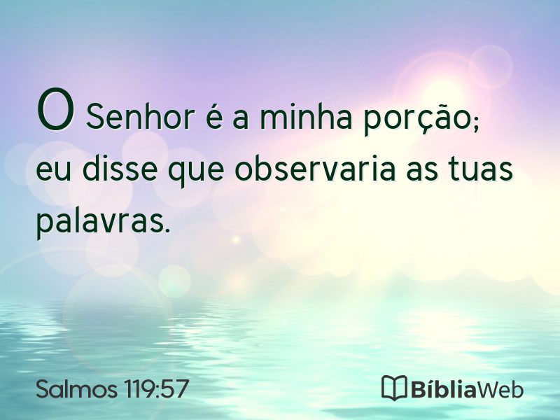 Salmos 119:57 em imagem para compartilhar