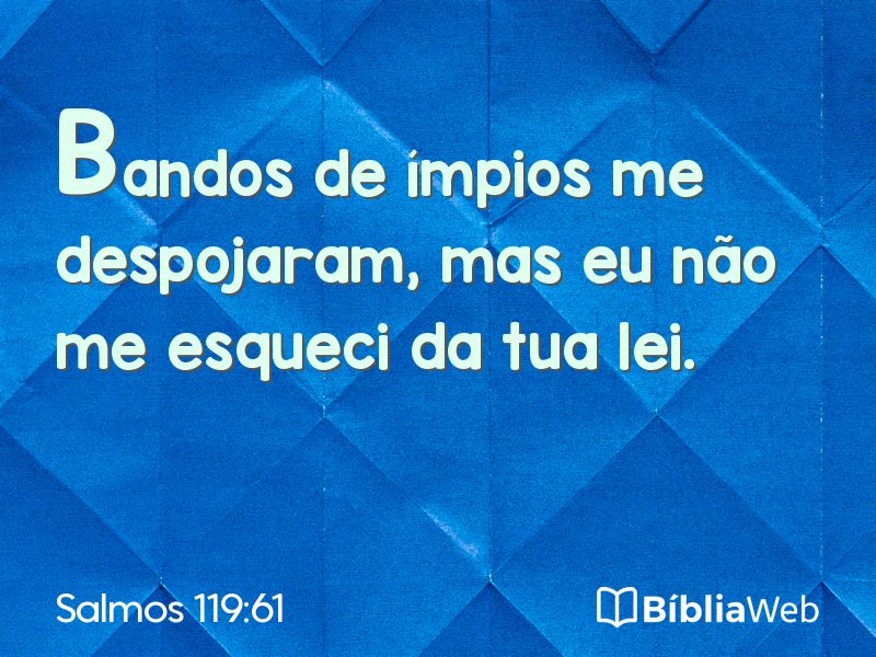 Salmos 119:61 em imagem para compartilhar