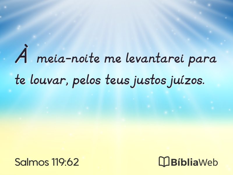 Salmos 119:62 em imagem para compartilhar
