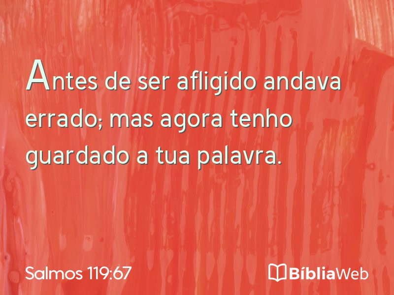 Salmos 119:67 em imagem para compartilhar
