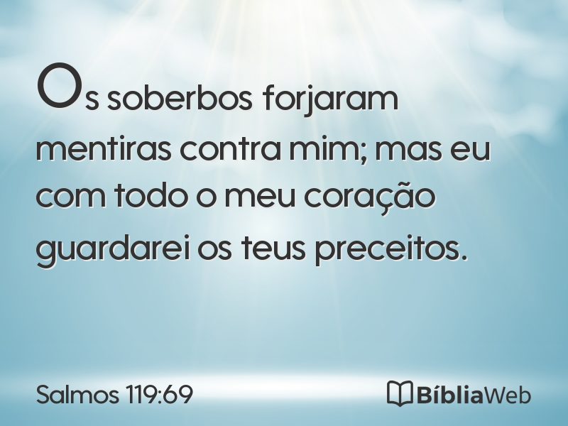 Salmos 119:69 em imagem para compartilhar