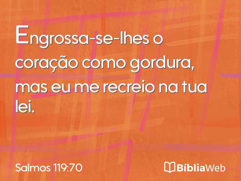 Salmos 119:70 em imagem para compartilhar