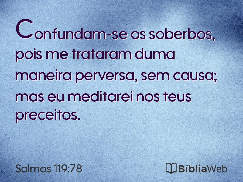 Salmos 119:78 em imagem para compartilhar
