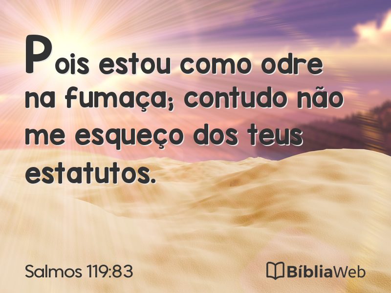 Salmos 119:83 em imagem para compartilhar