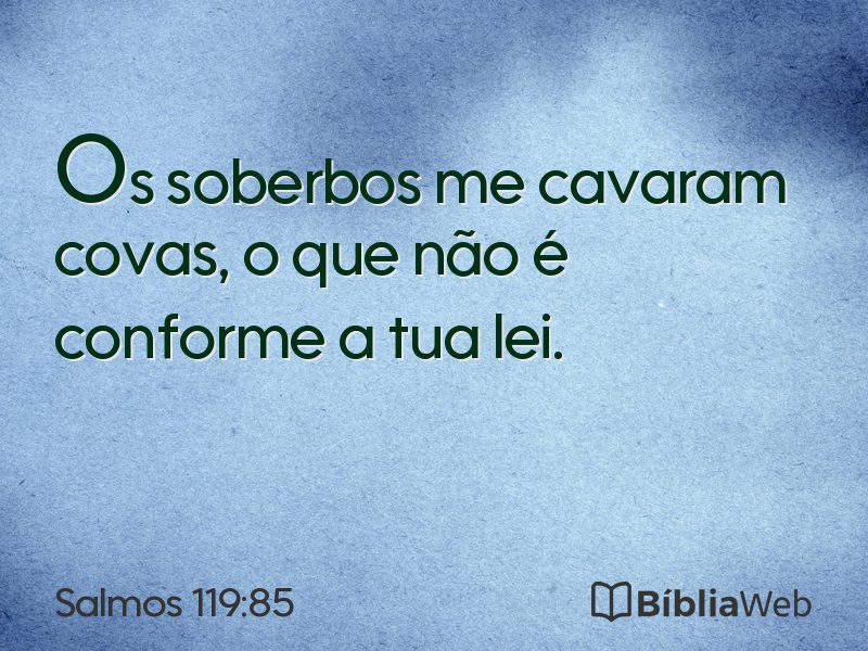 Salmos 119:85 em imagem para compartilhar