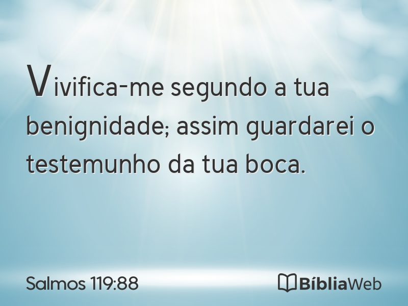Salmos 119:88 em imagem para compartilhar