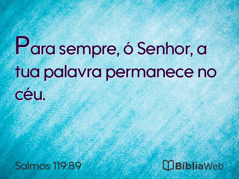 Salmos 119:89 em imagem para compartilhar