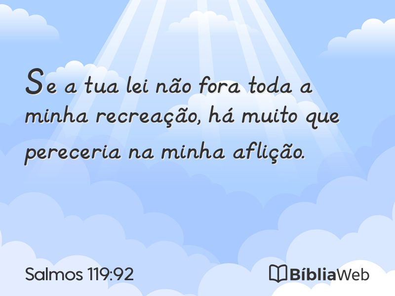 Salmos 119:92 em imagem para compartilhar