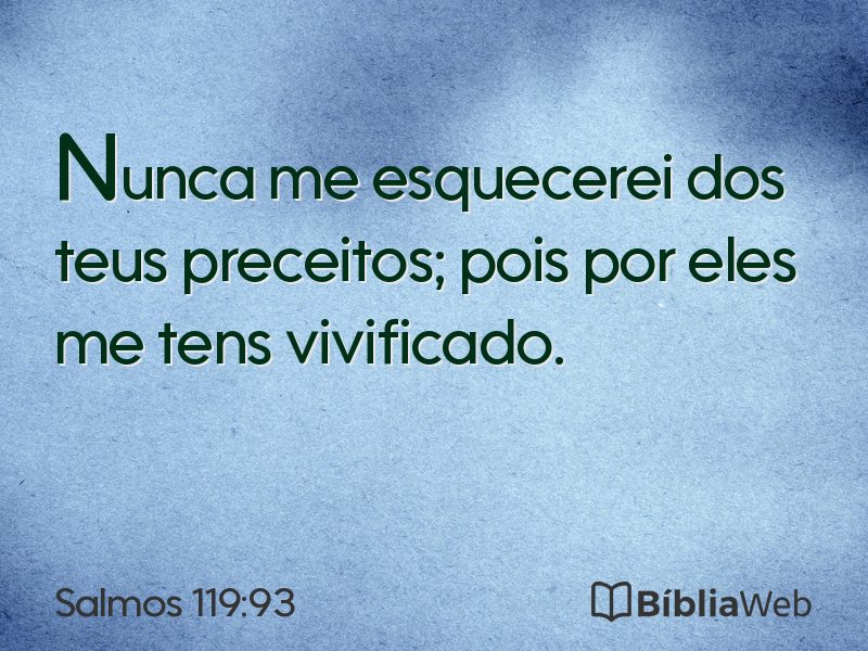 Salmos 119:93 em imagem para compartilhar