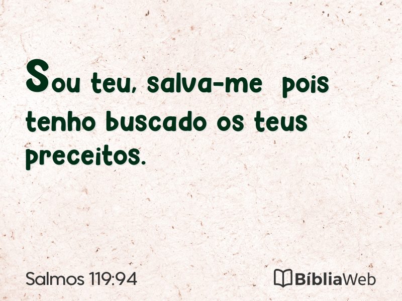 Salmos 119:94 em imagem para compartilhar