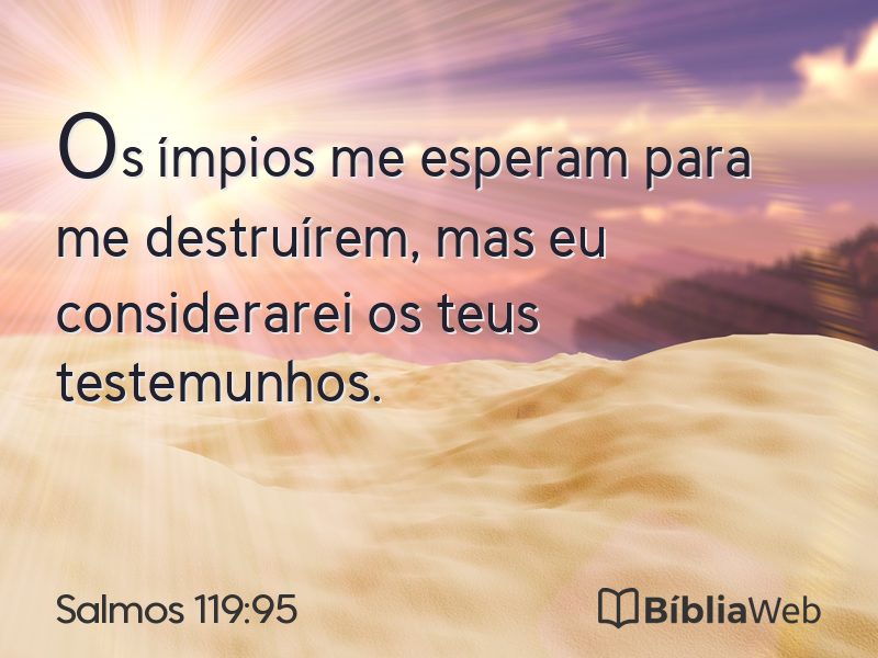 Salmos 119:95 em imagem para compartilhar
