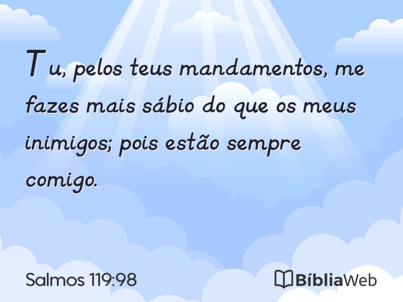 Salmos 119:98 em imagem para compartilhar