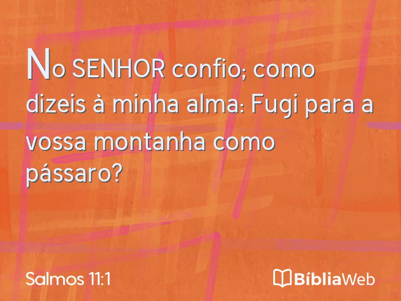 Salmos 11:1 em imagem para compartilhar