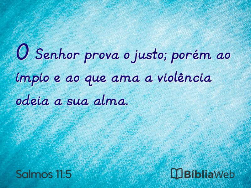 Salmos 11:5 em imagem para compartilhar