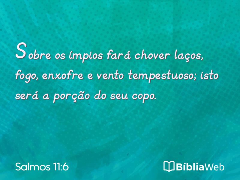 Salmos 11:6 em imagem para compartilhar