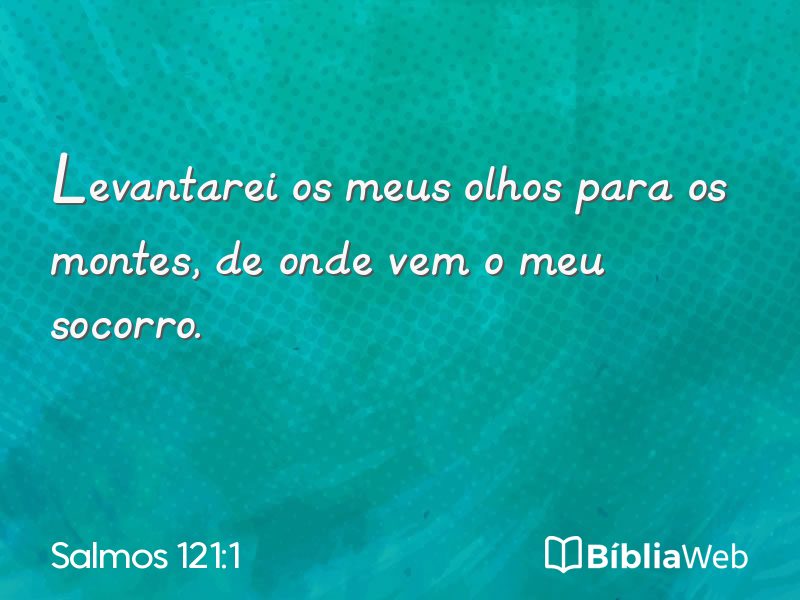 Salmos 121:1 em imagem para compartilhar