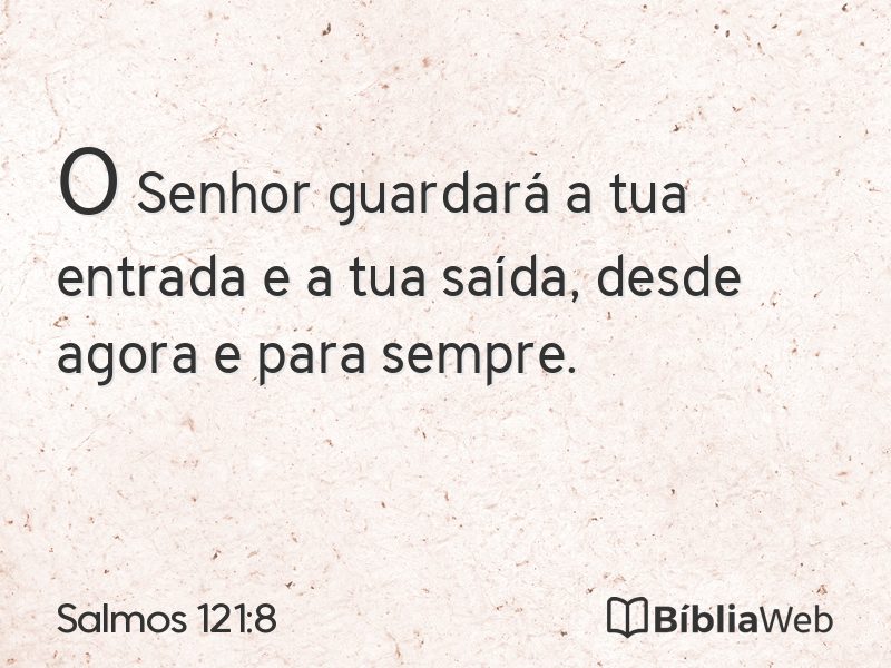 Salmos 121:8 em imagem para compartilhar