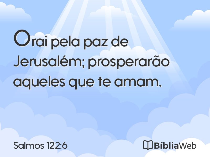 Salmos 122:6 em imagem para compartilhar