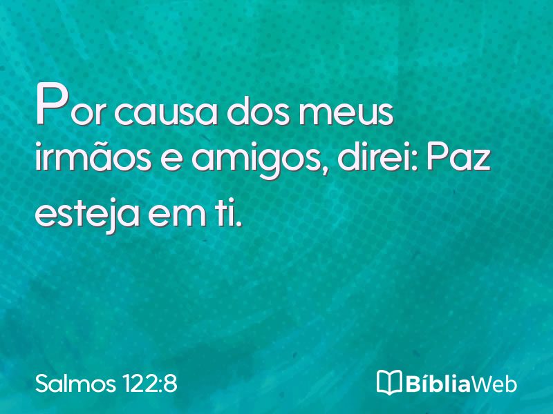 Salmos 122:8 em imagem para compartilhar
