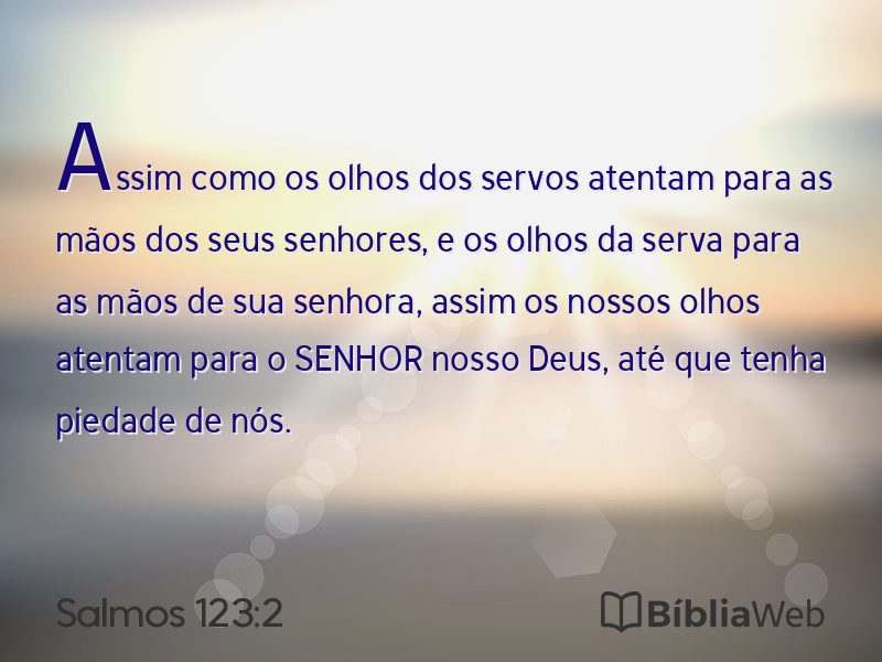 Salmos 123:2 em imagem para compartilhar