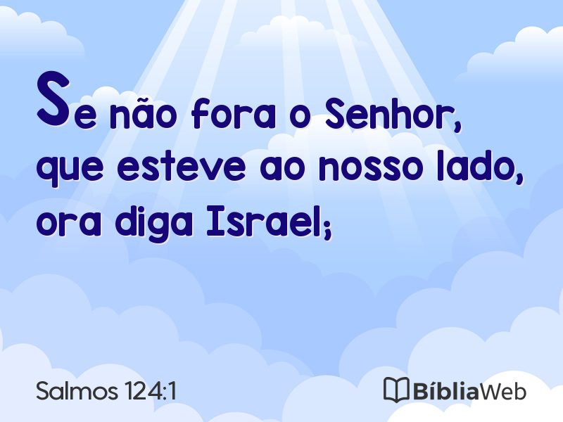 Salmos 124:1 em imagem para compartilhar