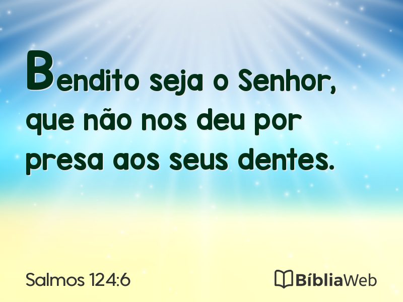 Salmos 124:6 em imagem para compartilhar