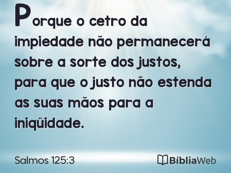 Salmos 125:3 em imagem para compartilhar