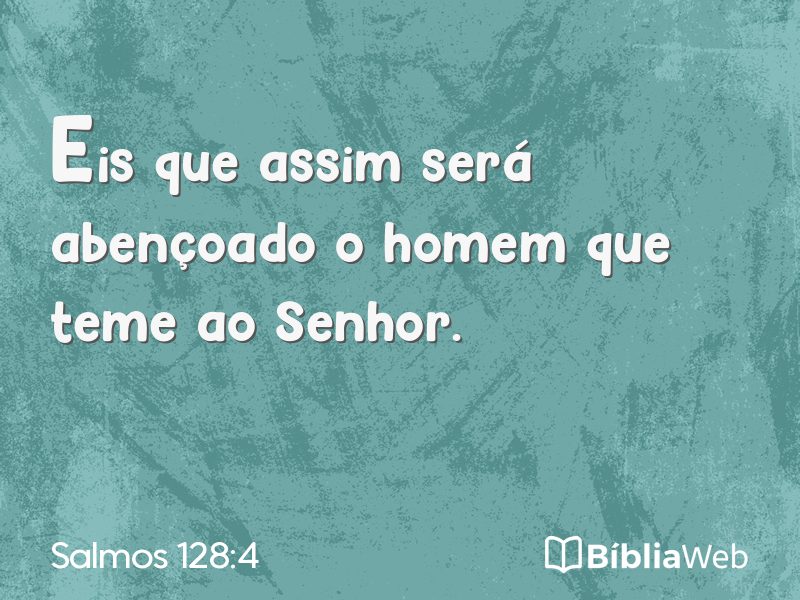 Salmos 128:4 em imagem para compartilhar
