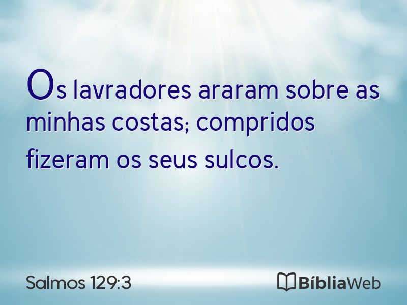 Salmos 129:3 em imagem para compartilhar